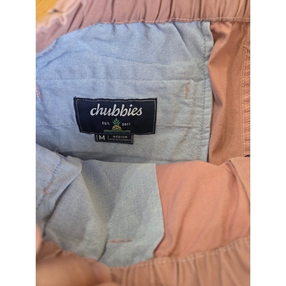 Chubbies The Dahlias 7 Inch Stretch Shorts Mens M Pink 012222-025 Salmon - Picture 3 of 6